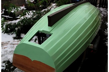 die fertige Bootsschale